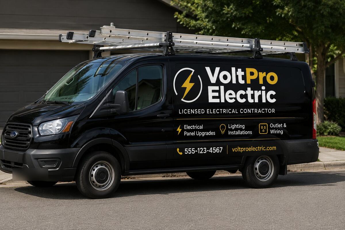 VoltPro electrician working on a project